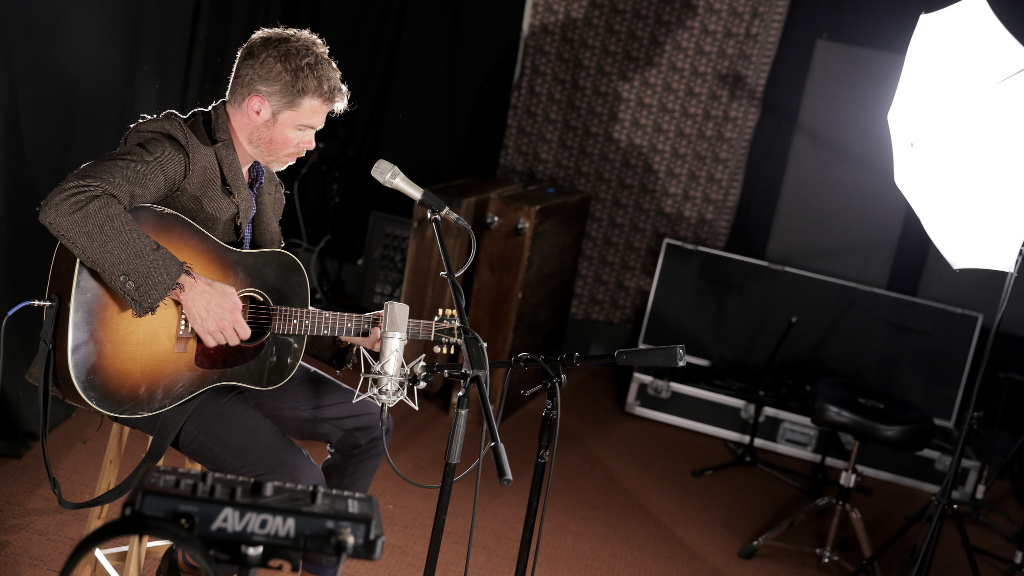 Josh Ritter at WFUV (photo by Nick D'Agostino)