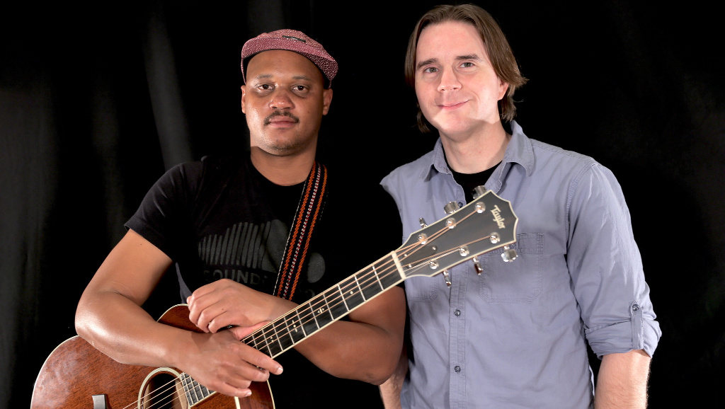 Son Little and Russ Borris at WFUV (photo by Sarah Burns)