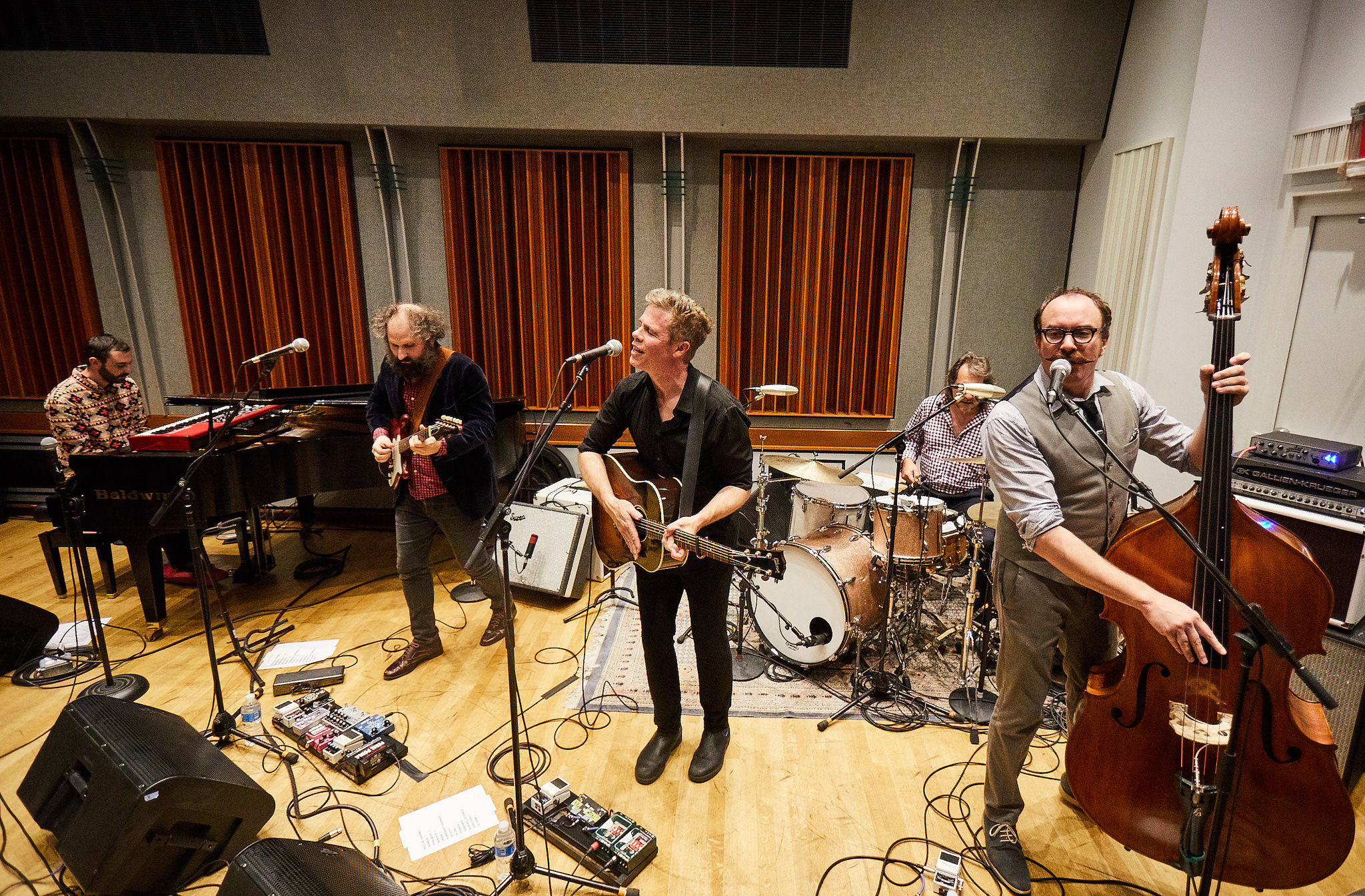 Josh Ritter at Gibson New York Showroom (photo by Gus Philippas/WFUV)