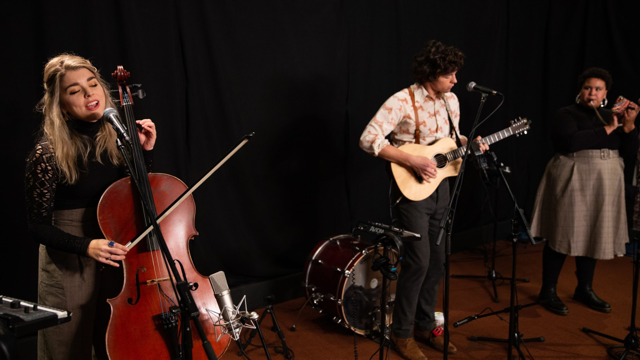 Bandits on the Run in Studio A (photo by Kay Kurkierewicz/WFUV)