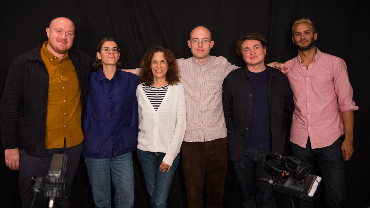 Bombay Bicycle Club with Kara Manning in Studio A (photo by Steven Ruggiero/WFUV)