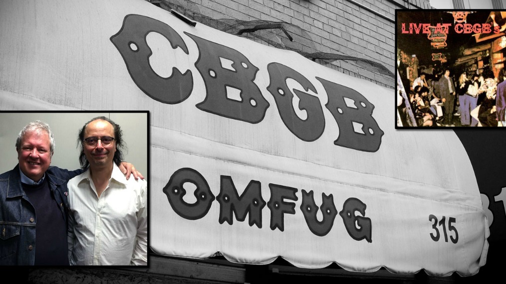 Chris Frantz and "Cavalcade" host Paul Cavalconte, plus the CBGBs awning. Chris Frantz and "Cavalcade" host Paul Cavalconte, plus the CBGBs awning.