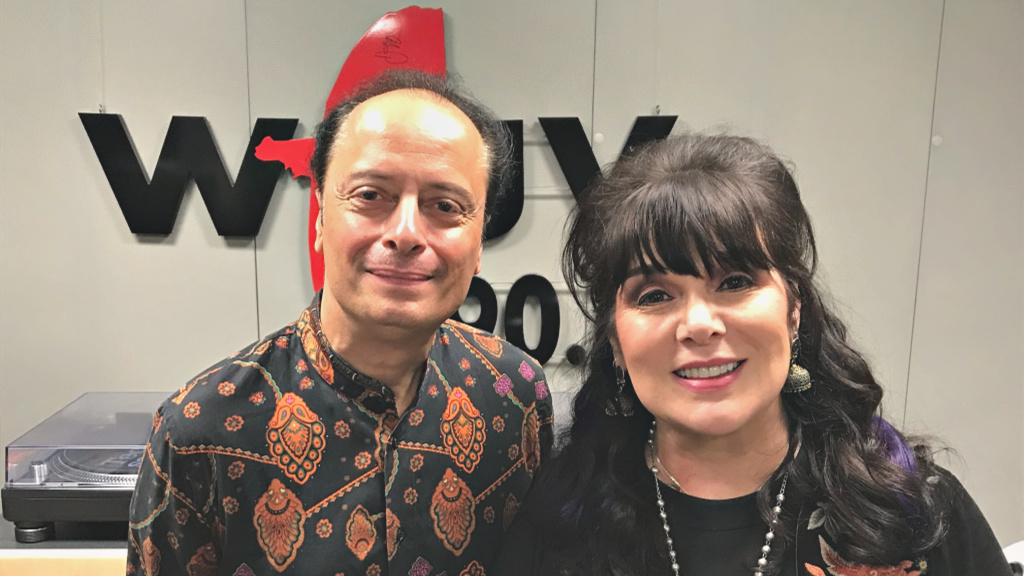 &quot;Cavalcade&quot; host Paul Cavalconte with Ann Wilson (photo by Jeremy Rainer, WFUV)