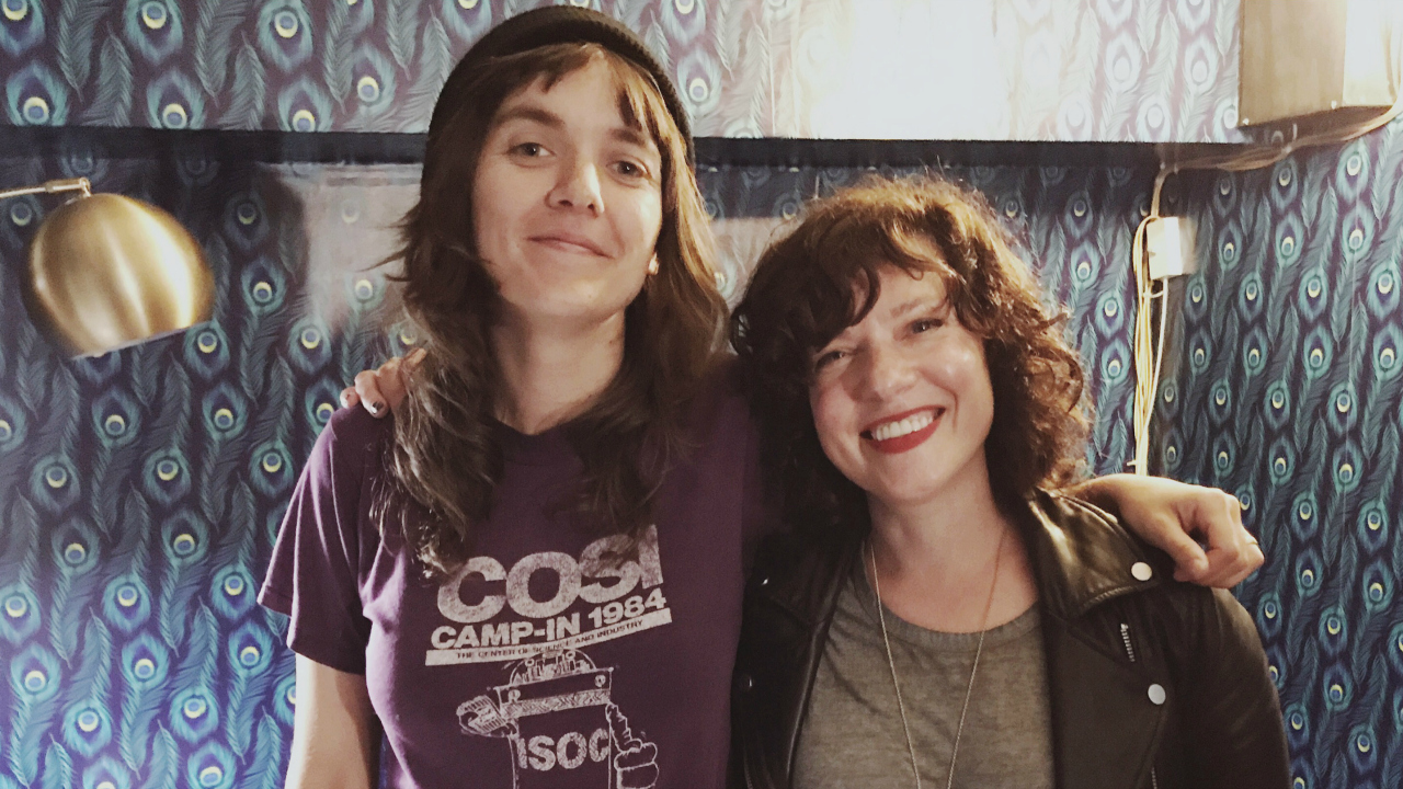 Courtney Barnett with Carmel Holt (photo by Sarah Wardrop/WFUV)