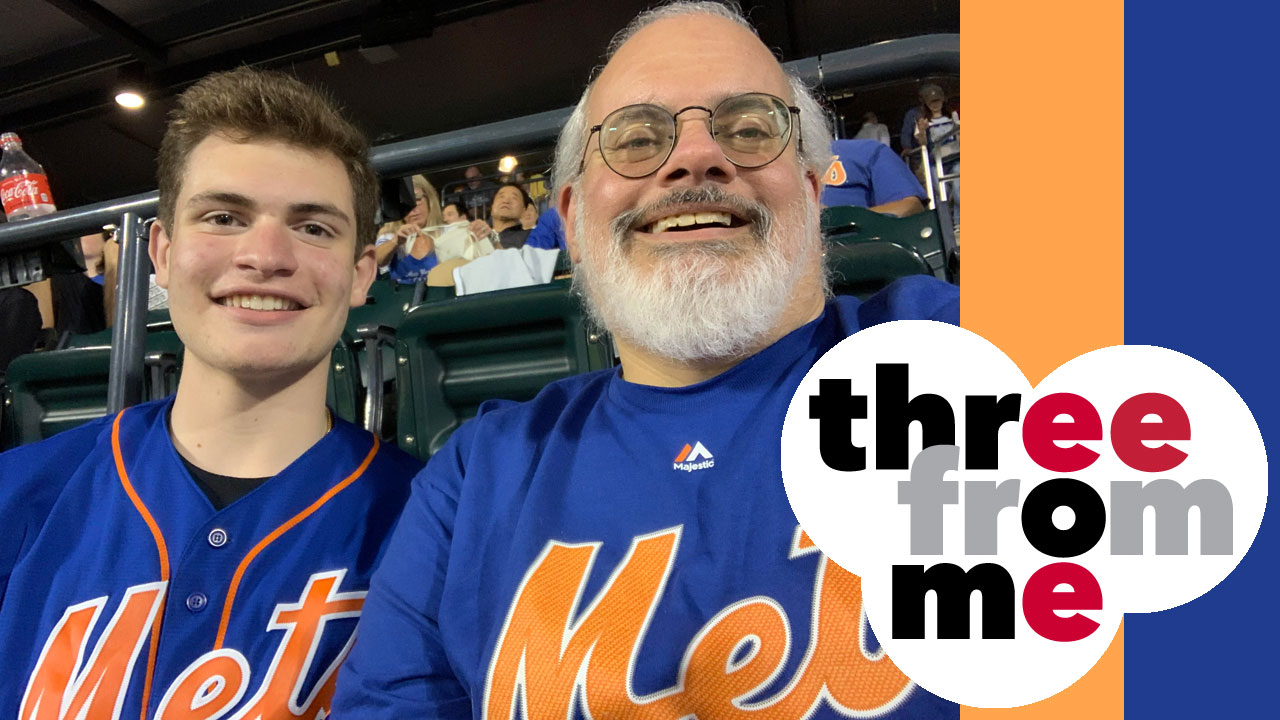 Darren DeVivo and his son, aka diehard Mets fans (photo courtesy of Darren DeVivo/WFUV)