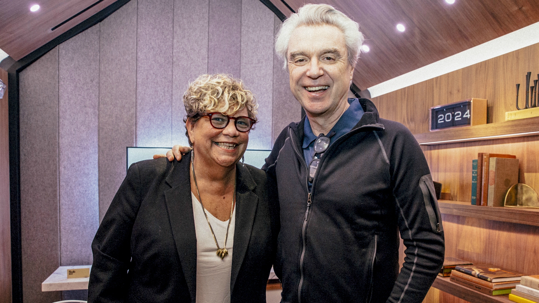 Rita Houston with David Byrne (image credit: Sonos | Nicole Silver)