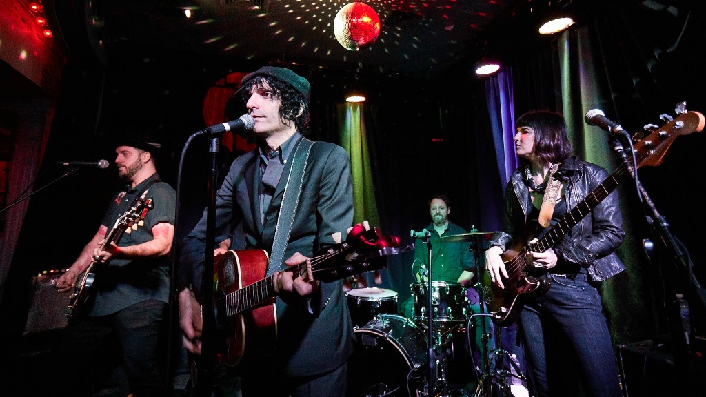Jesse Malin and band at Berlin (photo by Gus Philippas for WFUV)