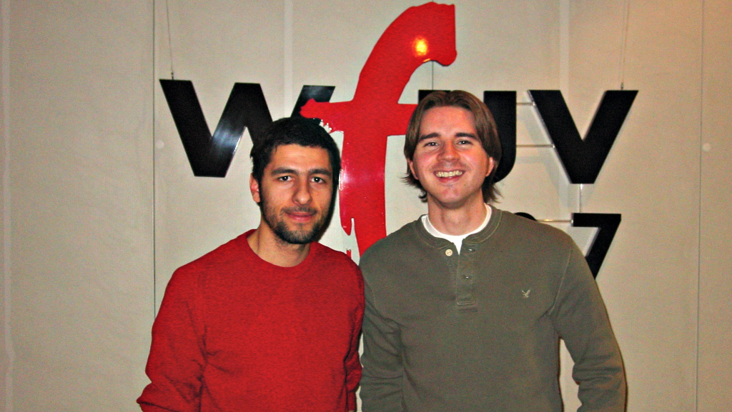 José González with host Russ Borris (courtesy of WFUV)