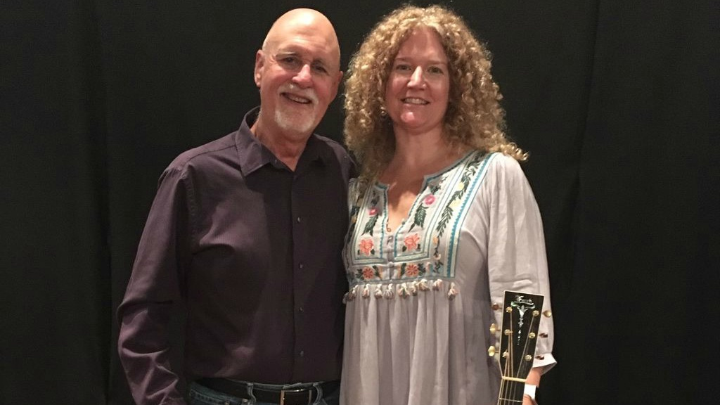John Platt and Karyn Oliver in Studio A (photo by WFUV Staff)