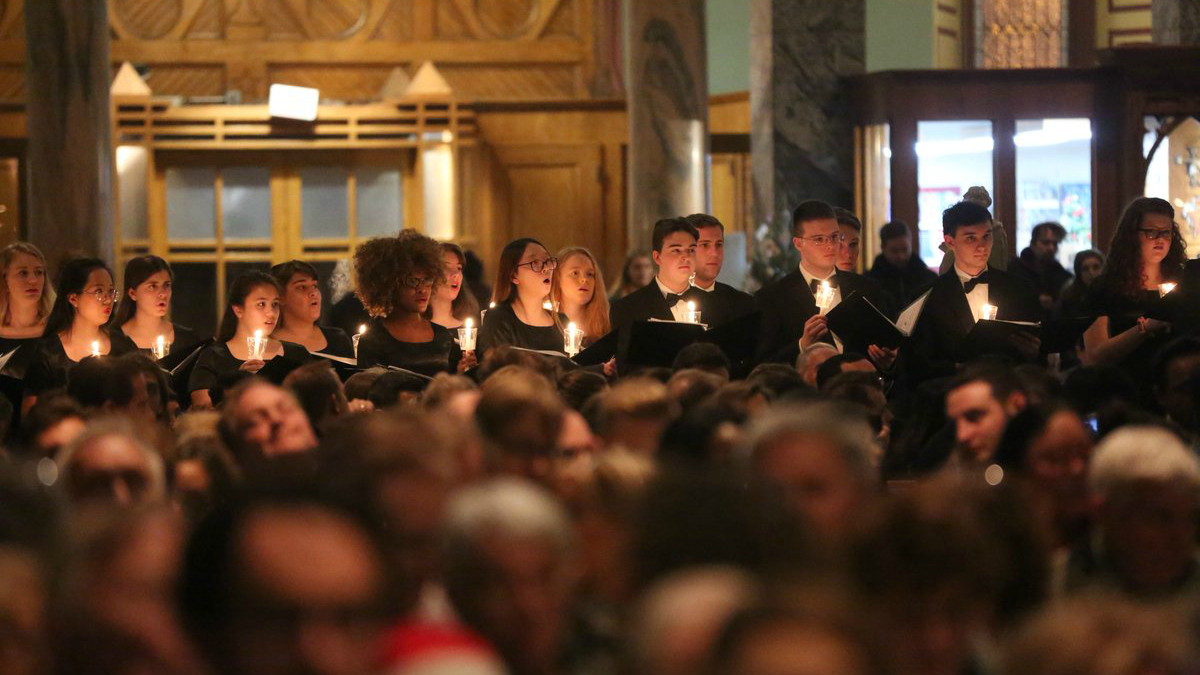 Listen to Fordham's annual Festival of Lessons and Carols. (photo courtesy of Fordham University) Listen to Fordham's annual Festival of Lessons and Carols. (photo courtesy of Fordham University)