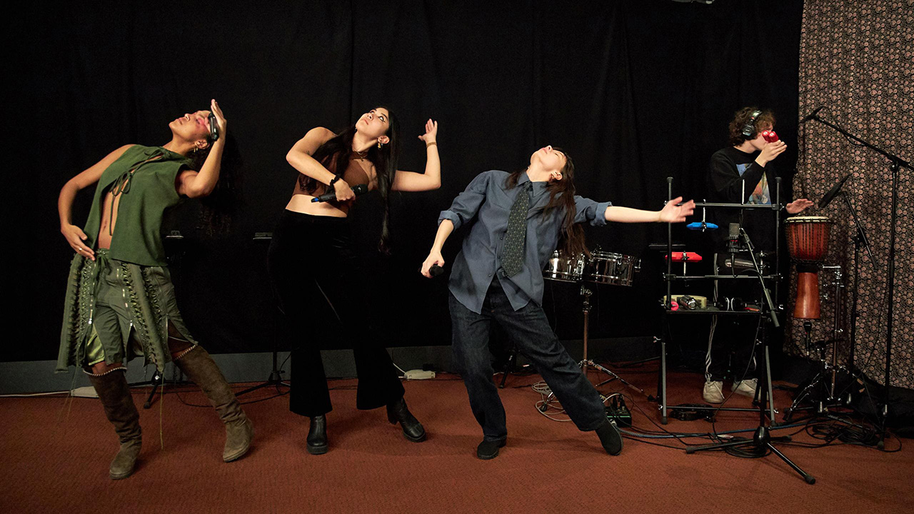 MICHELLE in Studio A (photo by Gus Philippas/WFUV)