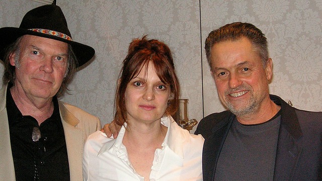 Neil Young and Jonathan Demme with Claudia Marshall