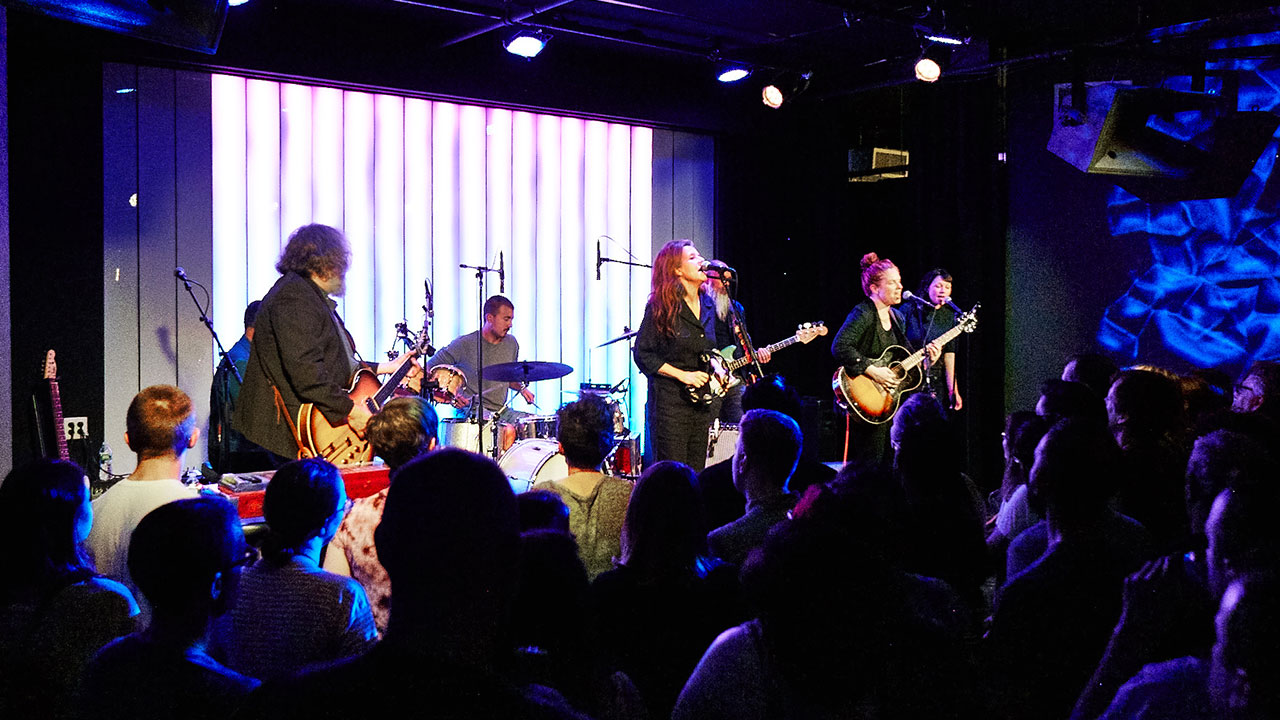 Neko Case and band at Littlefield (photo by Gus Philippas/WFUV)