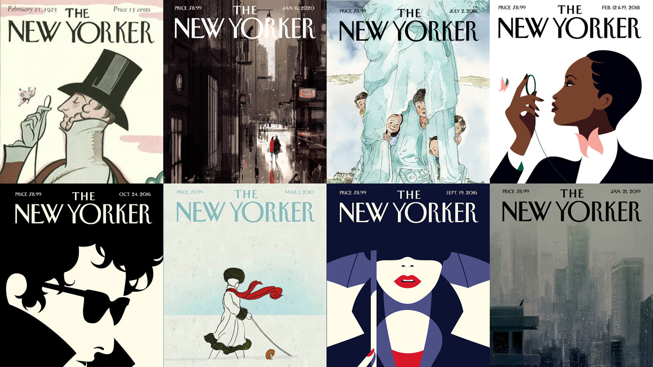The covers of The New Yorker (courtesy of NewYorker.com)