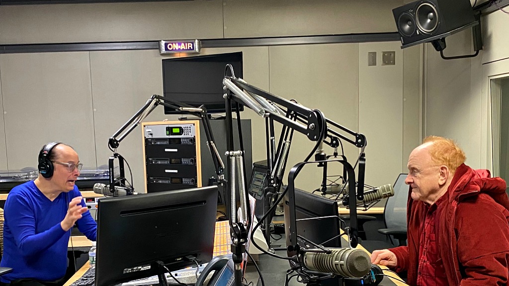 &quot;Cavalcade&quot; host Paul Cavalconte and Peter Asher (photo by Jeremy Rainer, WFUV)