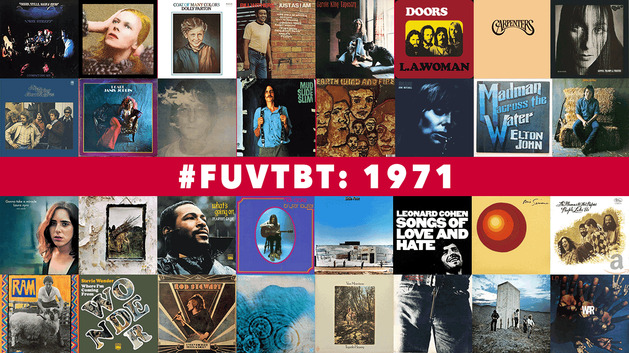 1971 Throwback Thursday (collage of albums by Laura Fedele for WFUV)