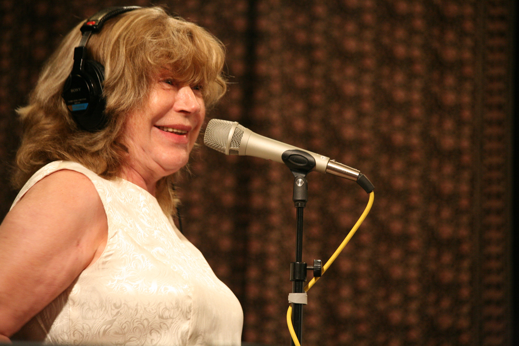 Marianne Faithfull in Studio A (photo by Laura Fedele/WFUV) Marianne Faithfull in Studio A (photo by Laura Fedele/WFUV)