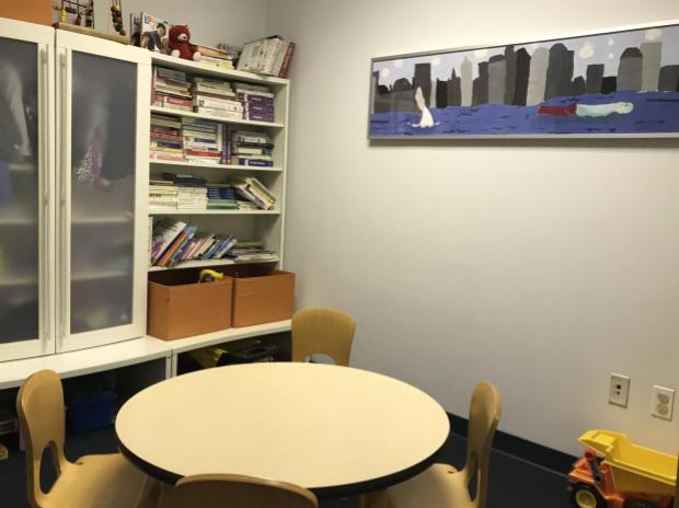 One of many rooms where lawyers, social workers, and foster kids can meet to get to know each other and talk about individual cases.