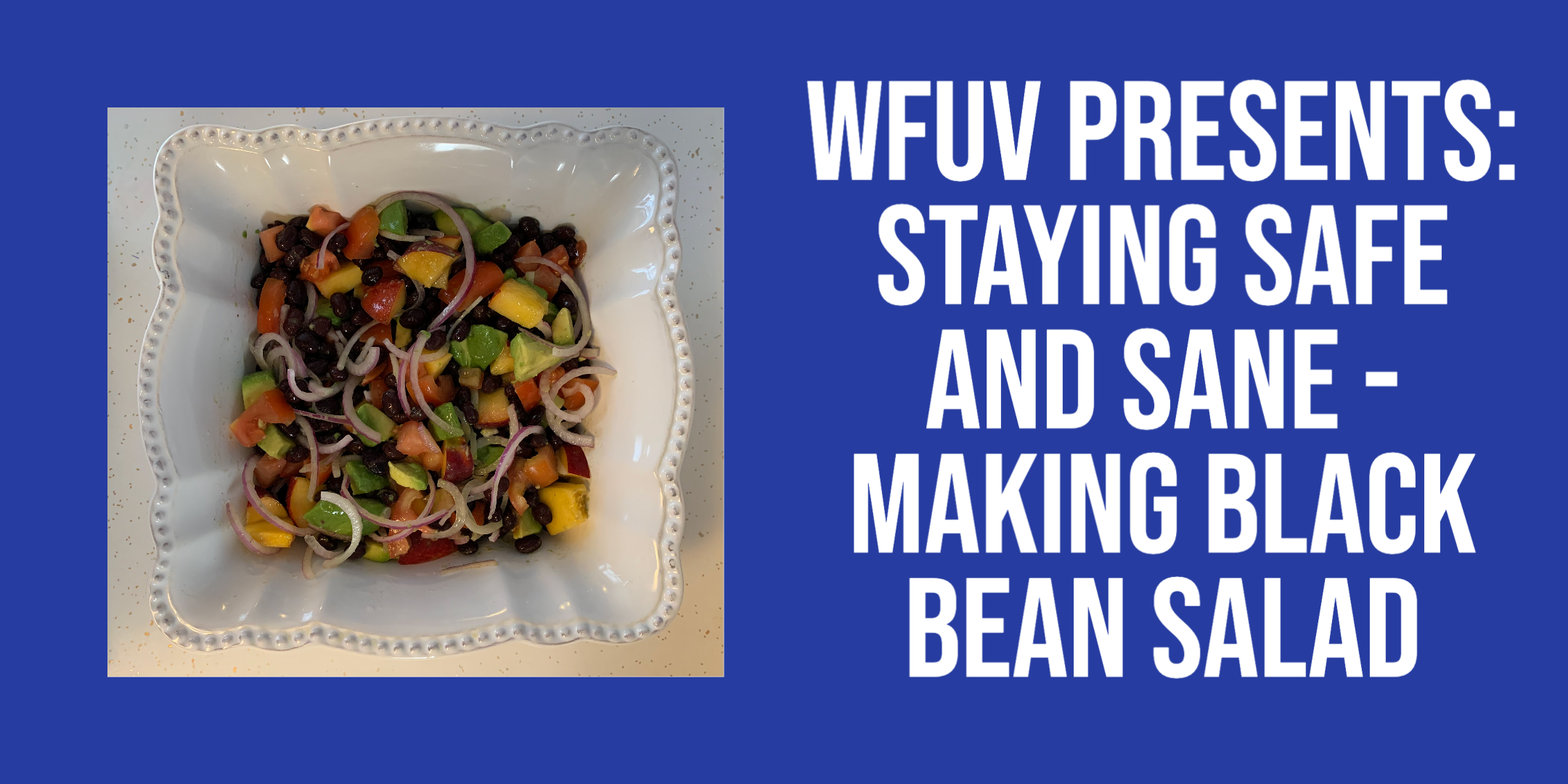 The final result of the black bean salad recipe!
