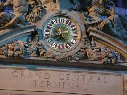 clock outside the Grand Central Terminal