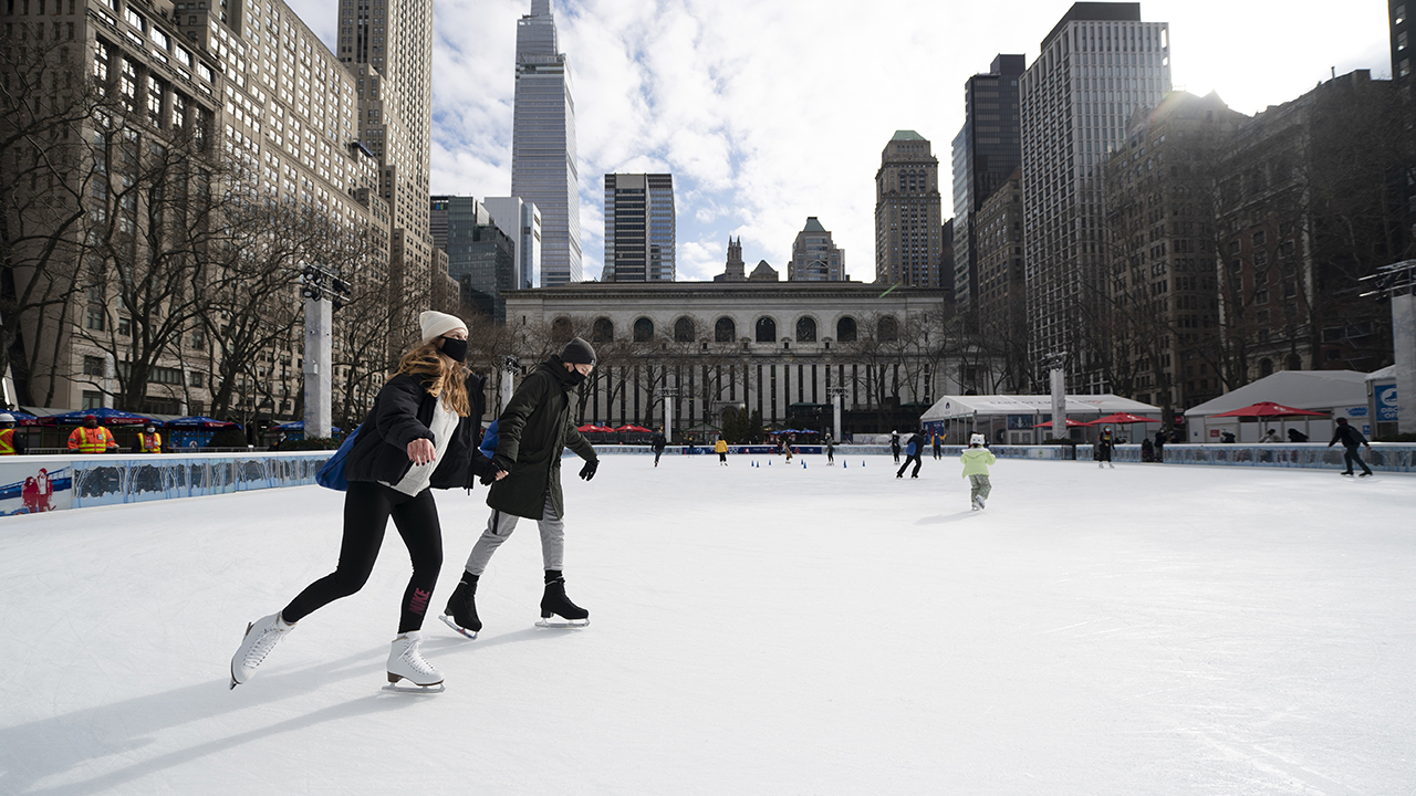 ice skating Bryant Park