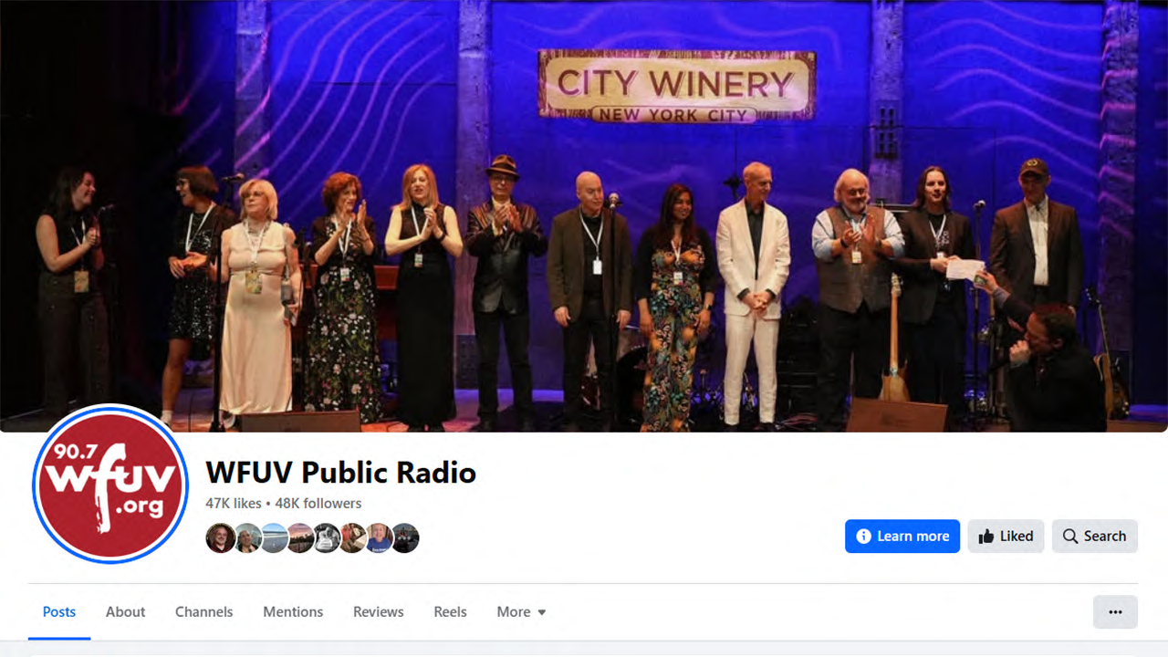 WFUV Public Radio Facebook page