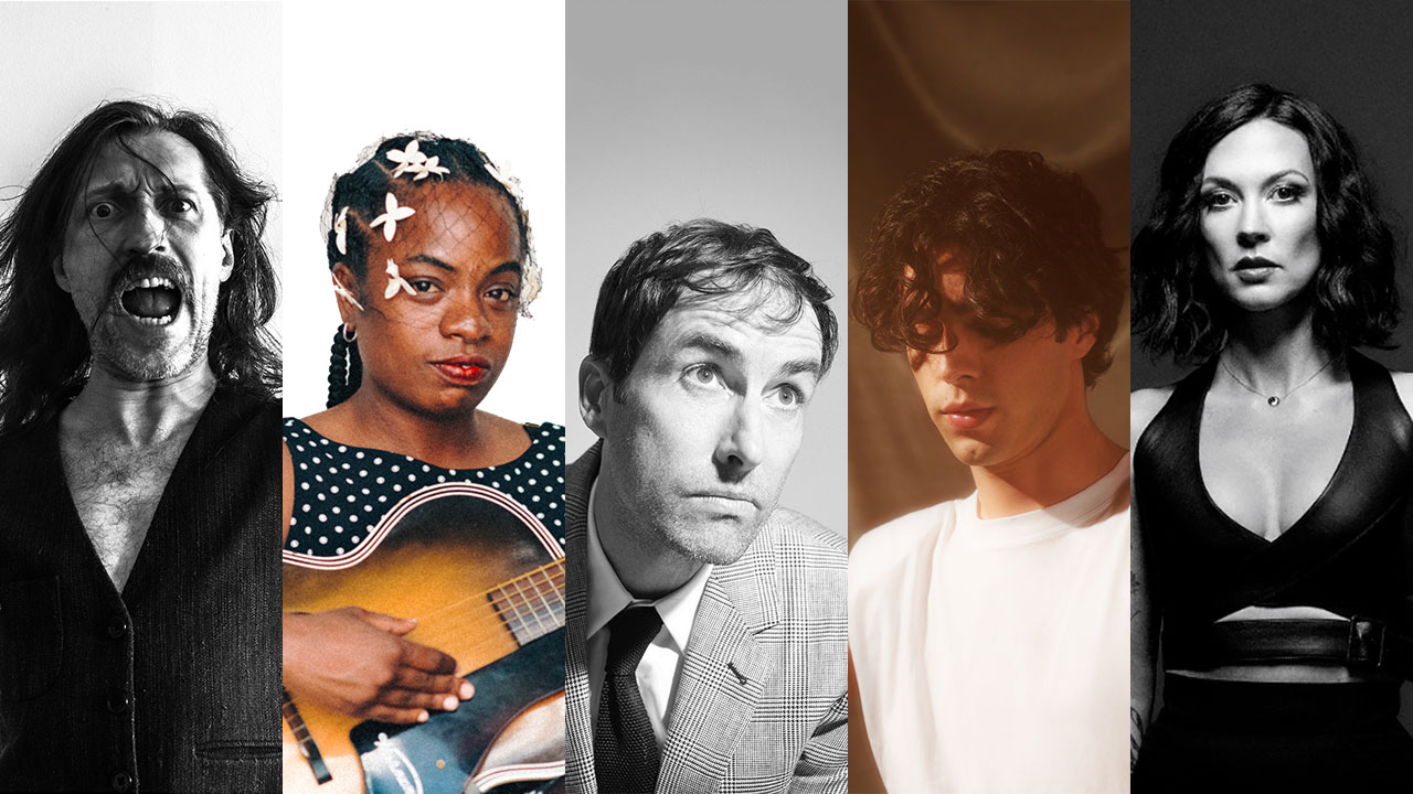 Eugene Hütz (photo by Michael Avendon, PR), Sunny War (photo by Joshua Black Wilkins, PR) Andrew Bird (photo courtesy of Loma Vista), Stephen Sanchez (photo by Meredith Traux, PR), and Amanda Shires (photo by Michael Schmelling, PR) Eugene Hütz (photo by Michael Avendon, PR), Sunny War (photo by Joshua Black Wilkins, PR) Andrew Bird (photo courtesy of Loma Vista), Stephen Sanchez (photo by Meredith Traux, PR), and Amanda Shires (photo by Michael Schmelling, PR)