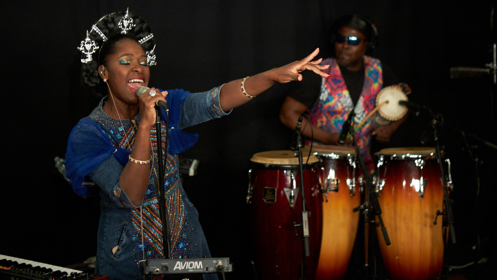 Ibibio Sound Machine (photo by Gus Philippas for WFUV)