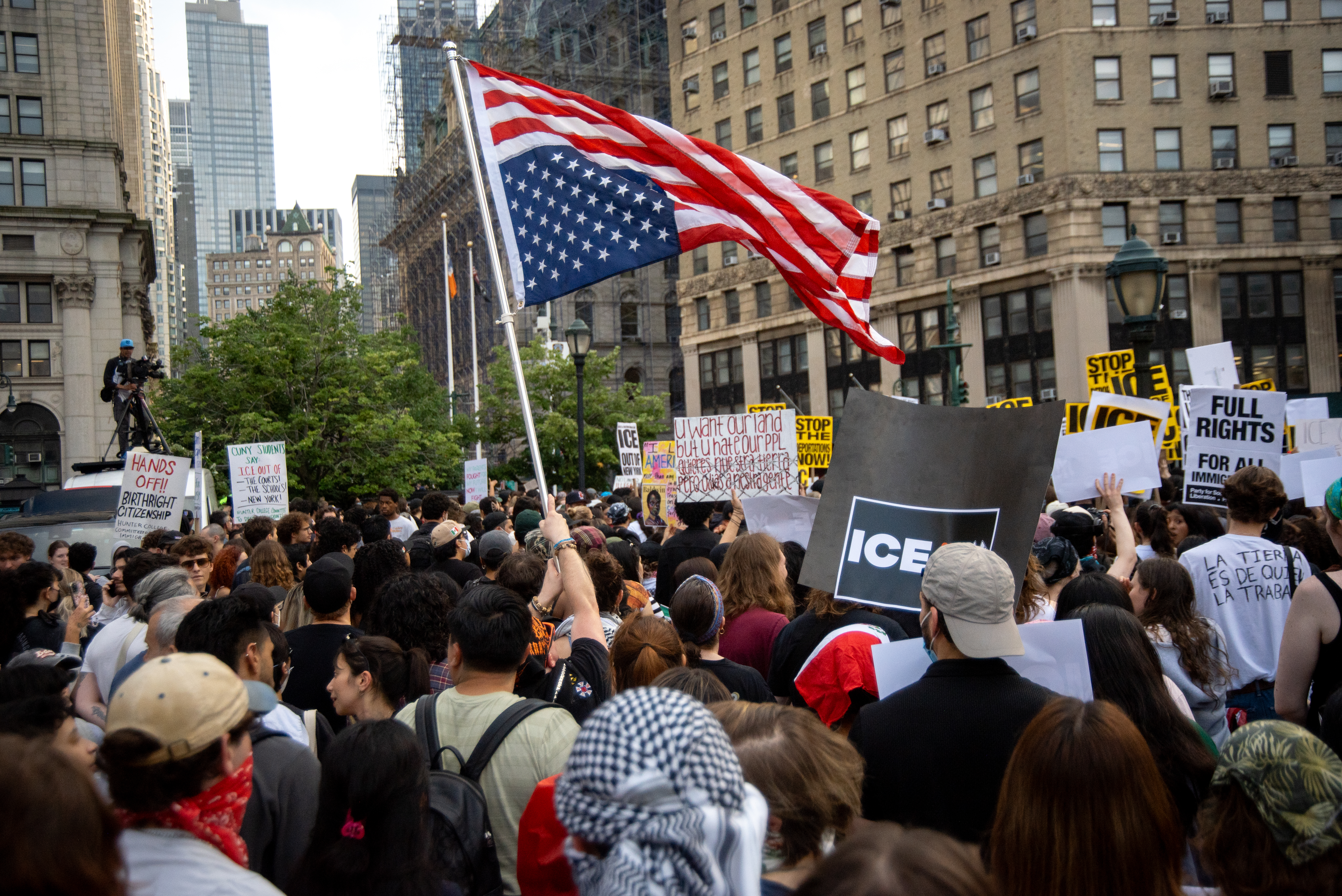 Thousands Protest Trump, ICE Raids