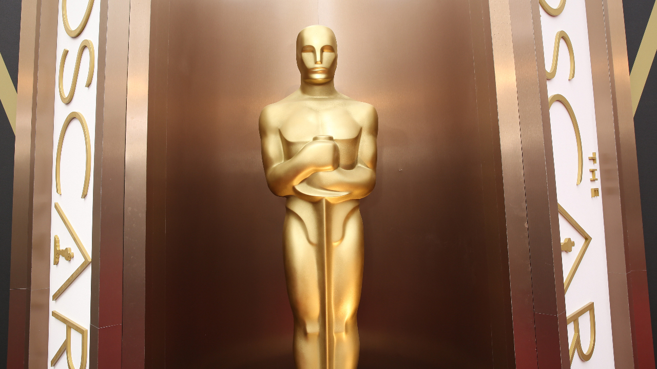 Oscar statue is displayed at the Oscars at the Dolby Theatre in Los Angeles.