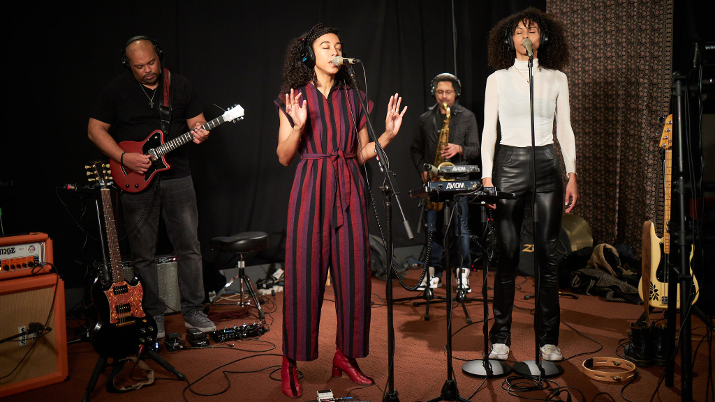 Corinne Bailey Rae and bandmates (photo by Gus Philippas for FUV)