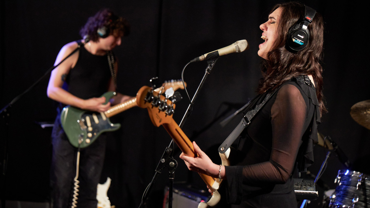 Sunflower Bean's Nick Kivlen and Julia Cumming (photo by Gus Philippas for FUV)