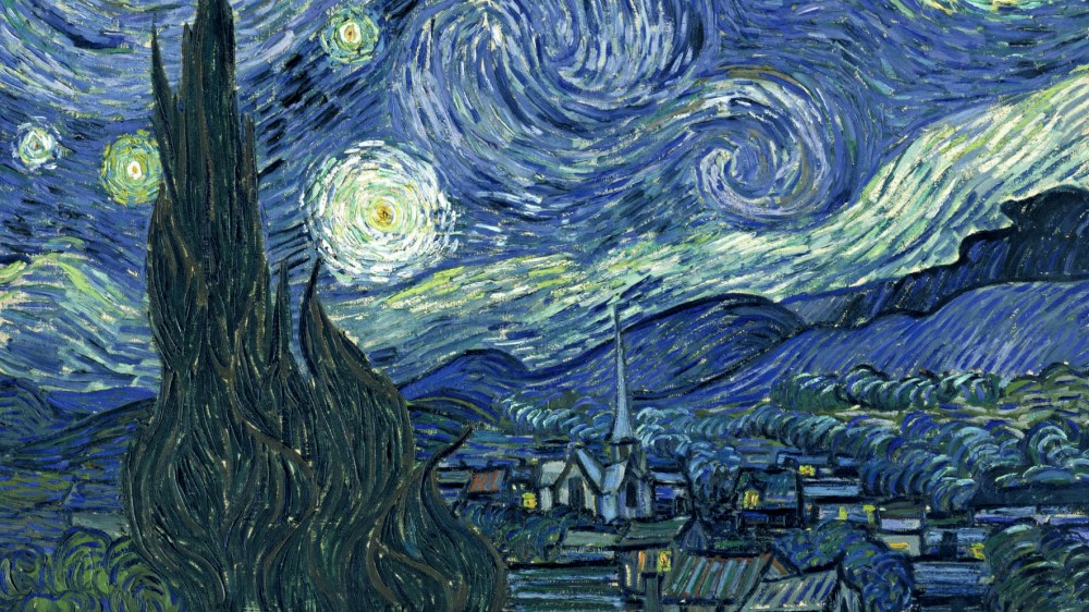 detail of Vincent van Gogh, Starry Night
