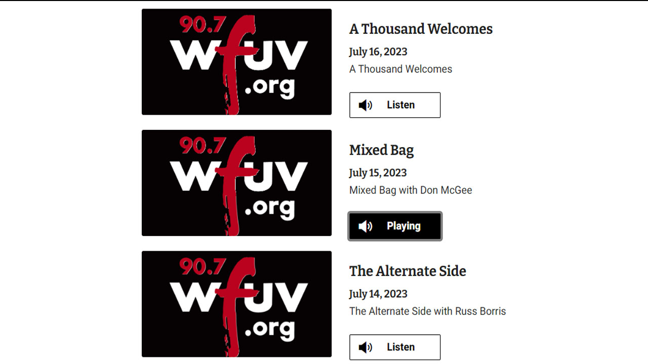 WFUV Weekend Archives