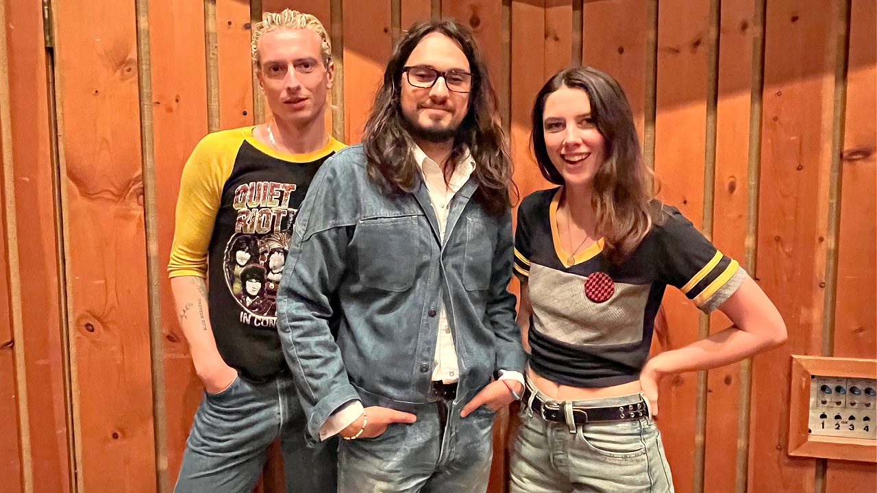 Wolf Alice's Theo Ellis, Joel Amey and Ellie Rowsell at the Power Station, NYC (photo by Kara Manning for FUV)