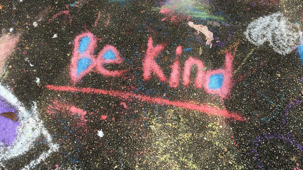Be Kind in chalk