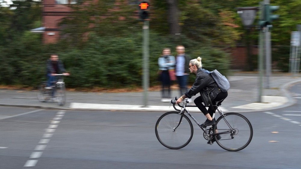 city bicycle rider