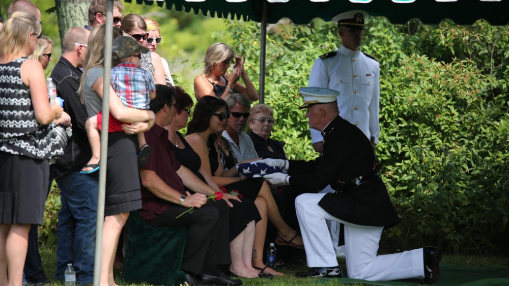 SGT CARSON HOLMQUIST LAID TO REST BY FAMILY, FELLOW MARINES 27 JUL 2015 | photo Cpl. Tiffany Edwards 4th Marine Division