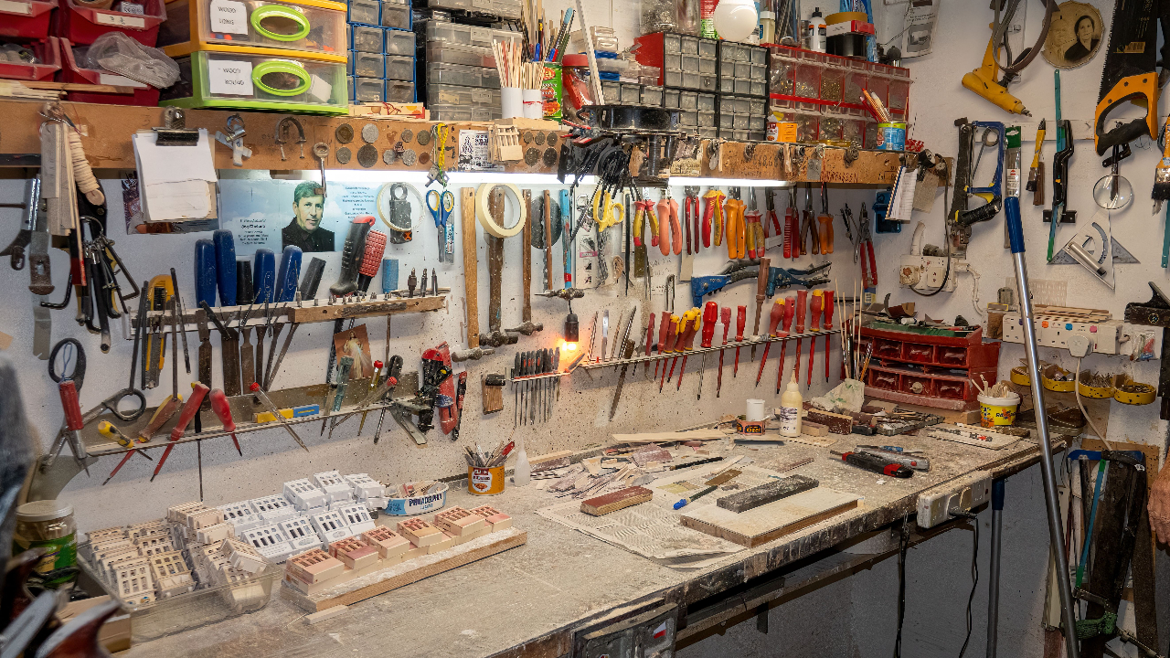 tools in a workshop