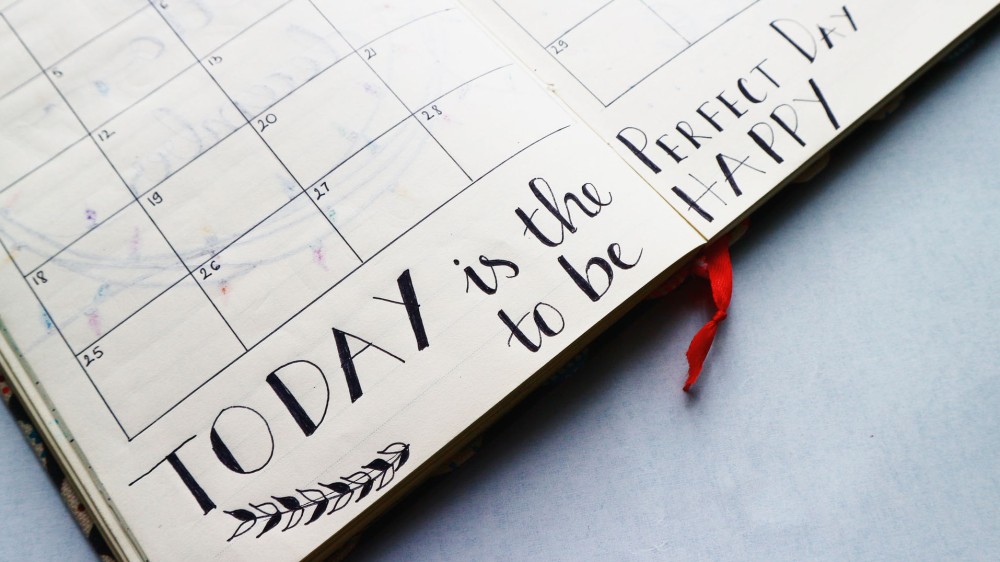 writings in a day-planner