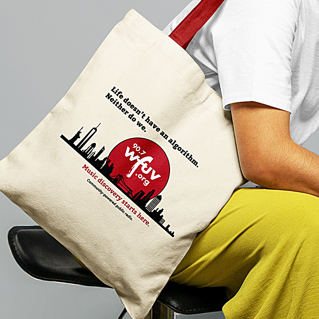 WFUV No Algorithms Canvas Tote