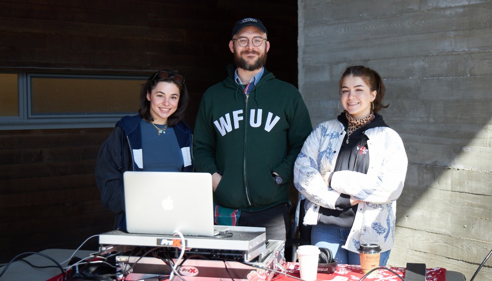 DJ Benham Jones with the team (photo by Gus Philippas)