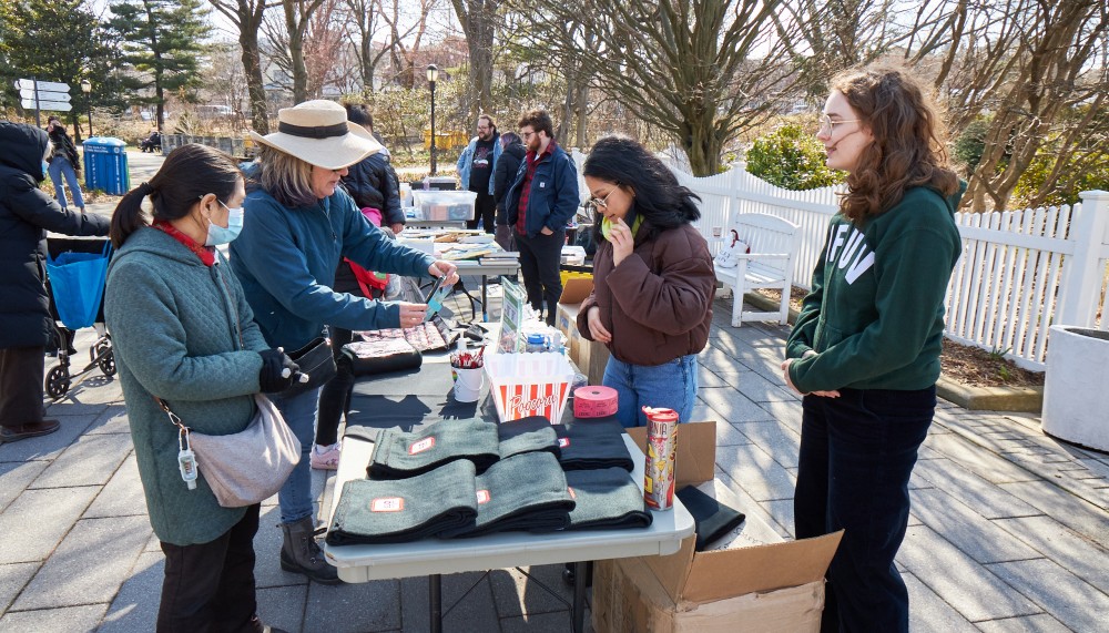 More new friends (photo by Gus Philippas)