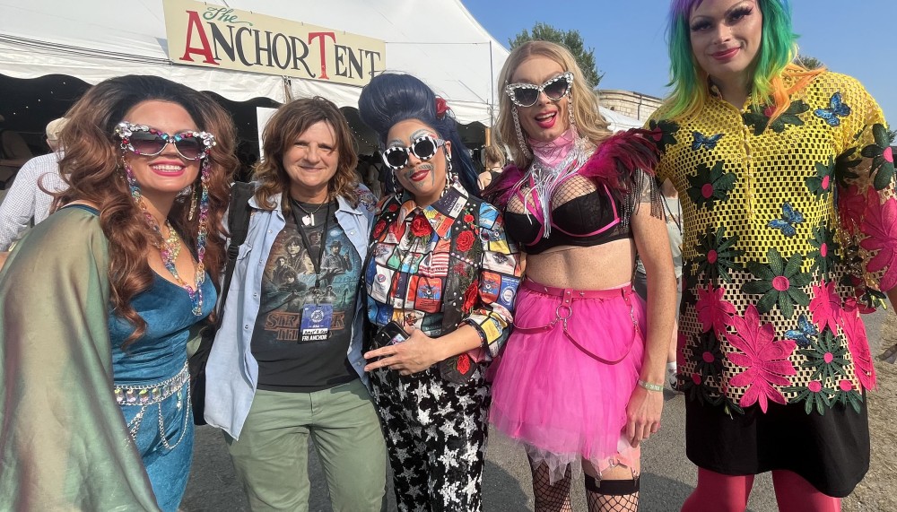 Members of BERTHA grab a photo with Amy Ray