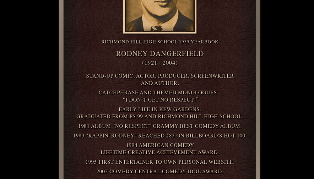 New comedy school to honour Rodney Dangerfield