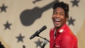 Jon Batiste at Newport Folk Festival 2023 (photo by Neil Swanson/WFUV)